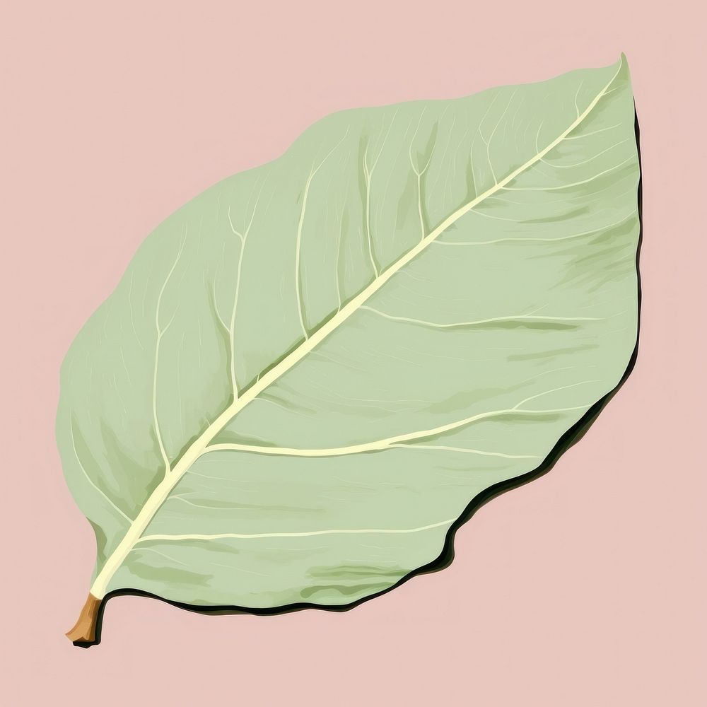 Simple fabric textile illustration minimal of a leaf plant xanthosoma furniture.