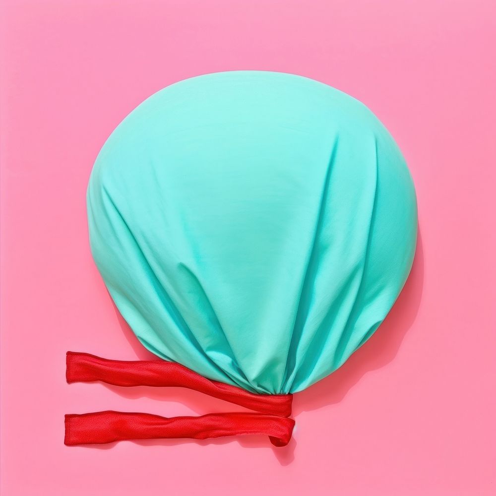 Simple fabric textile illustration minimal of a balloon simplicity turquoise lollipop.