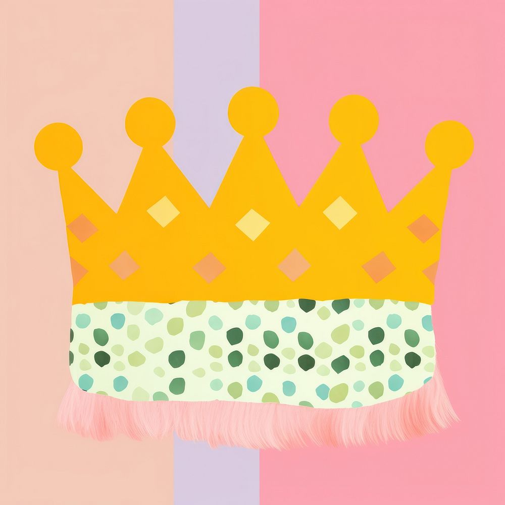 Simple fabric textile illustration minimal of a crown art accessories creativity.