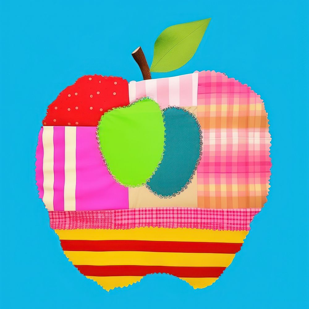 Simple fabric textile illustration minimal of a apple pattern food creativity.