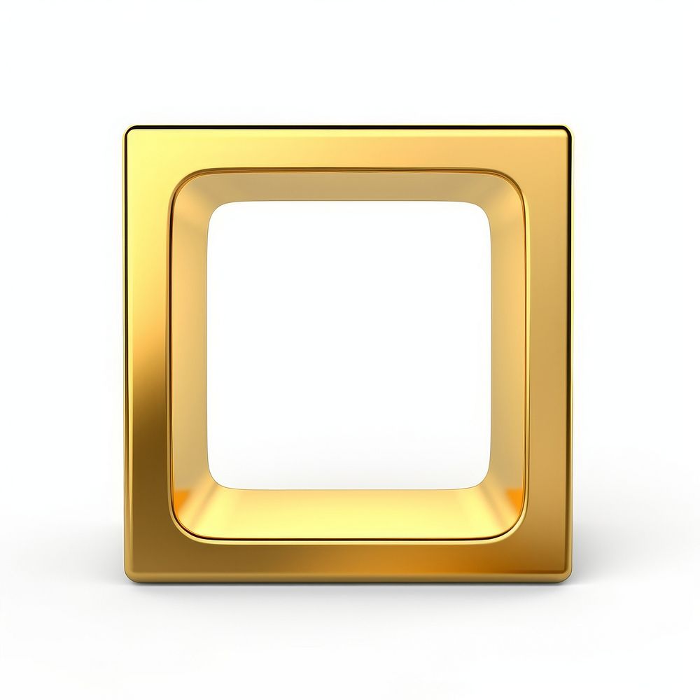 A square shape gold white background technology.