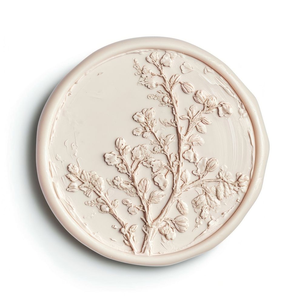 Seal Wax Stamp cosmos white background microbiology ingredient.