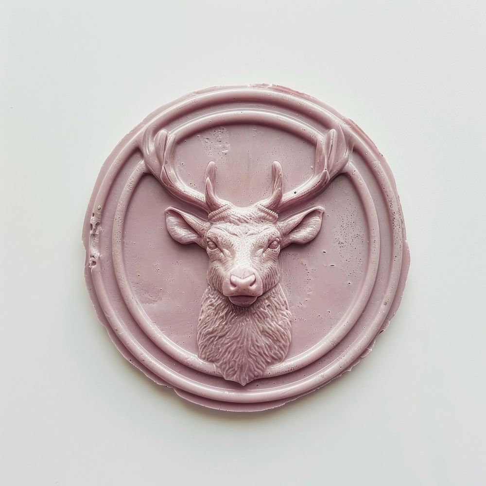 Seal Wax Stamp deer icon craft representation creativity.