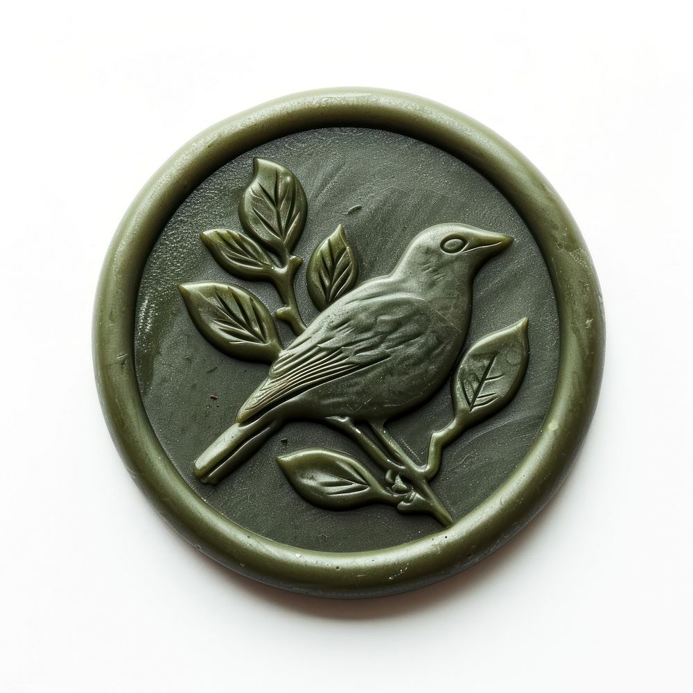 Seal Wax Stamp leaf and bird jewelry locket animal.