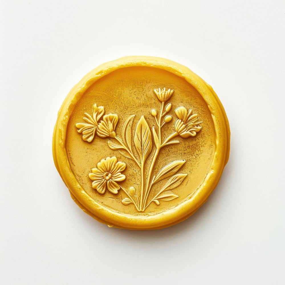 Seal Wax Stamp marigold jewelry white background accessories.