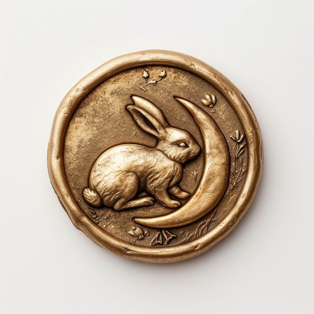 Rabbit locket animal bronze.