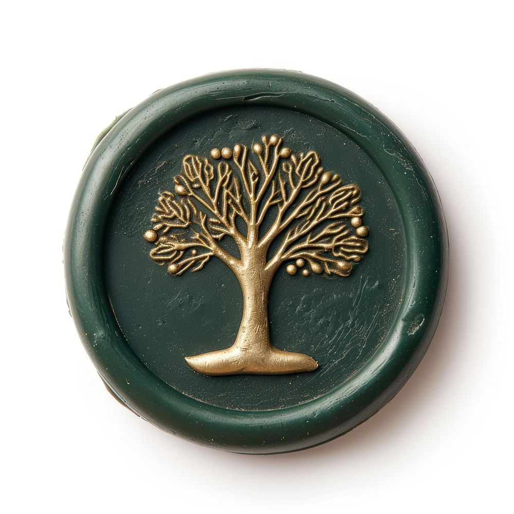 Jewelry locket green tree.