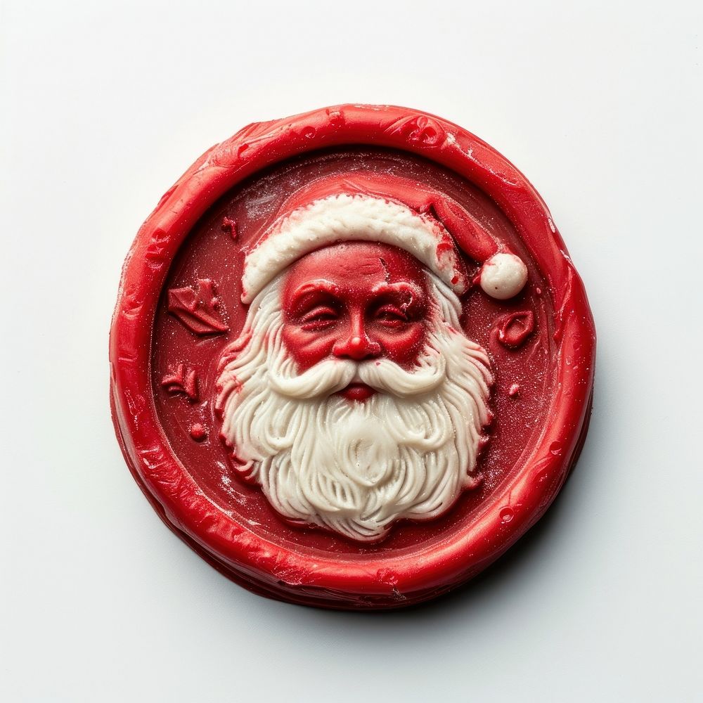 Seal Wax Stamp santa craft food red.