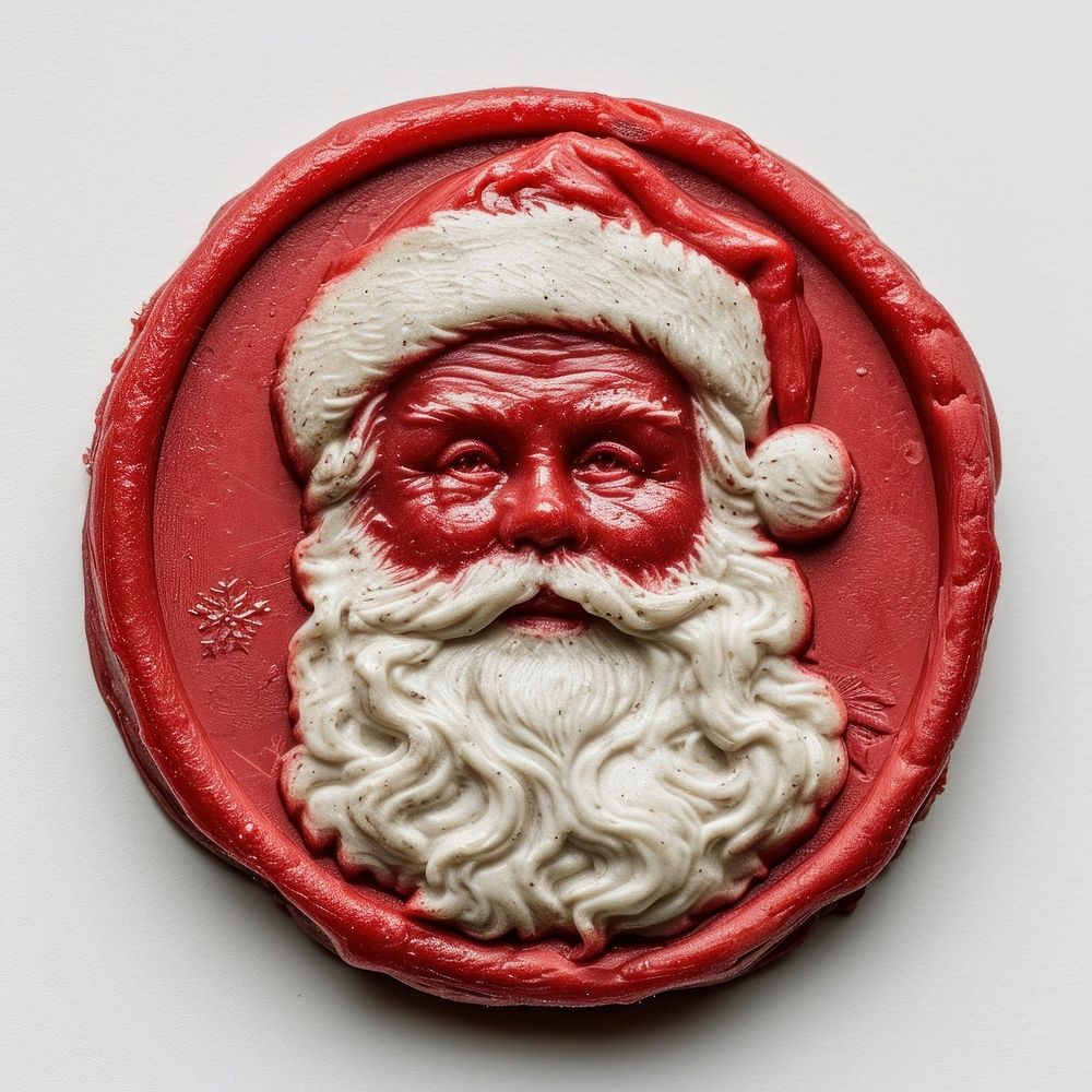 Seal Wax Stamp santa craft red representation.