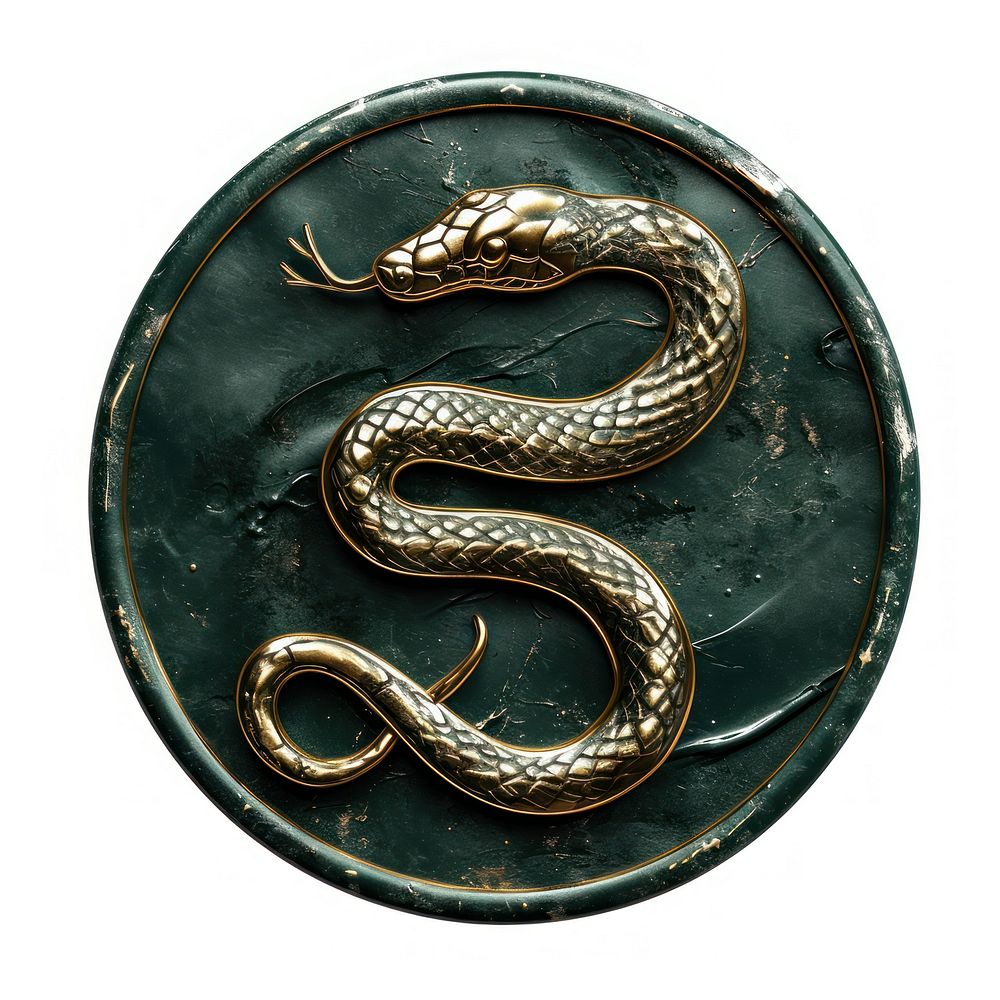 Seal Wax Stamp snake logo jewelry green accessories.