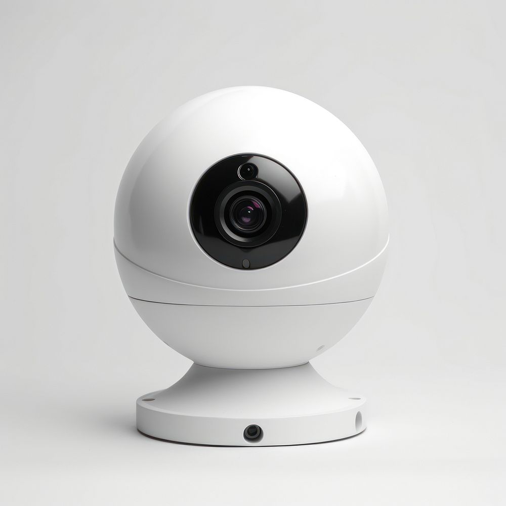 Surveillance camera webcam white electronics. AI generated Image by rawpixel.