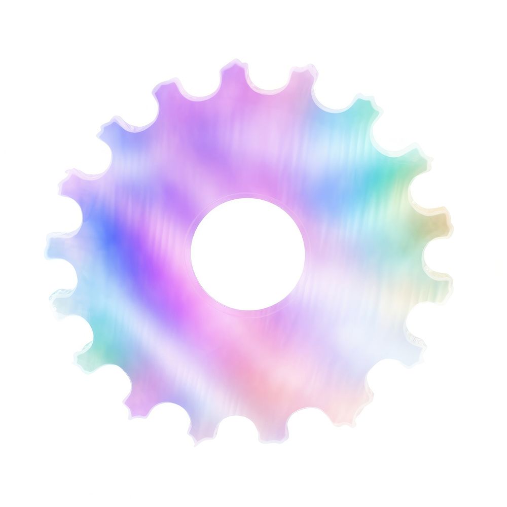 A holography gear icon white background pattern machine.