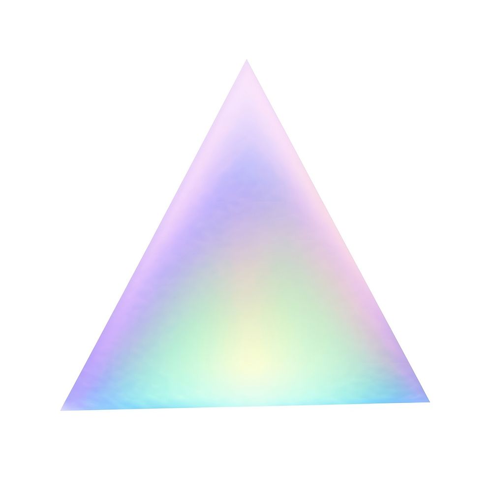 A holography triangle icon white background single object abstract.