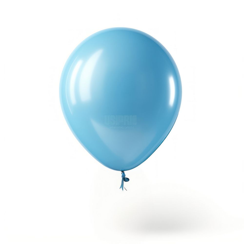 Blue balloon white background anniversary celebration. AI generated Image by rawpixel.