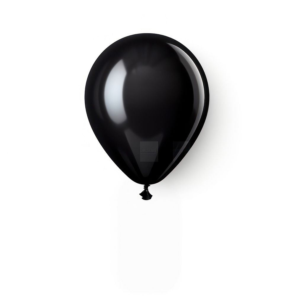 Black balloon white background celebration simplicity. AI generated Image by rawpixel.