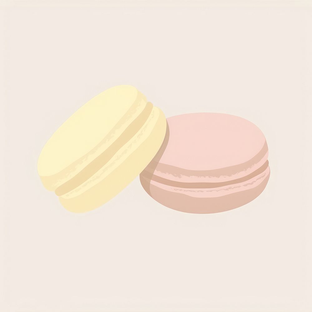 Illustration of macarons food confectionery appliance.