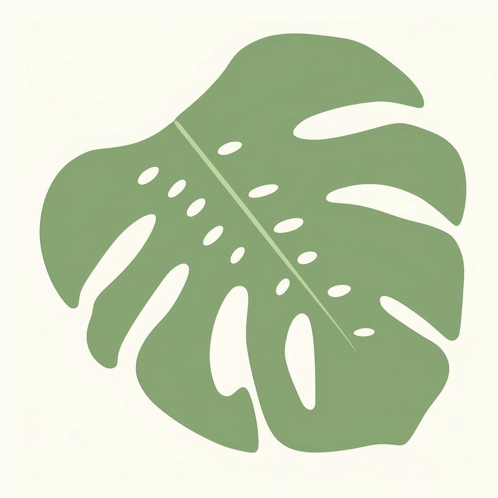 Illustration of monstera leaf plant pattern nature.