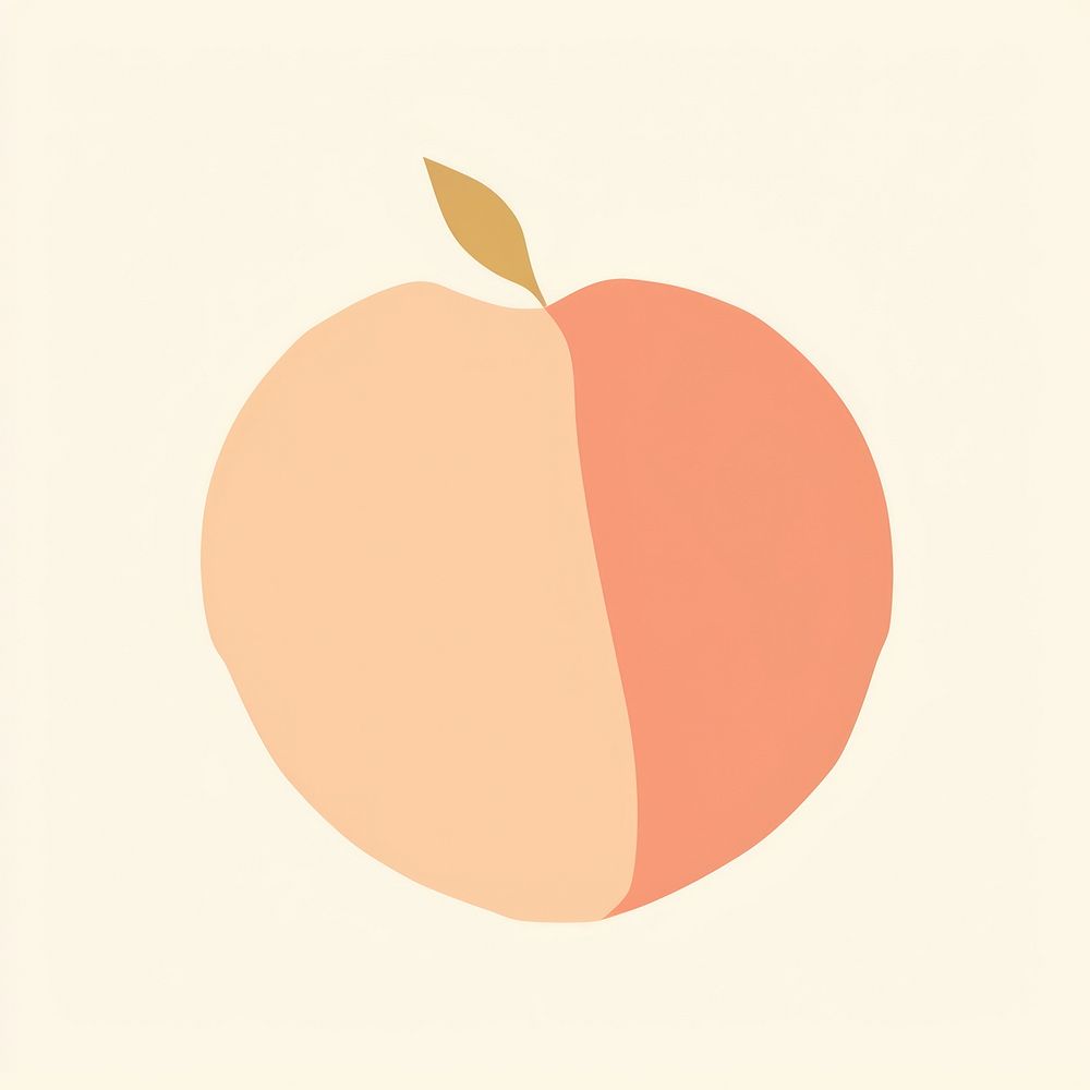 Illustration of a peach fruit plant food.