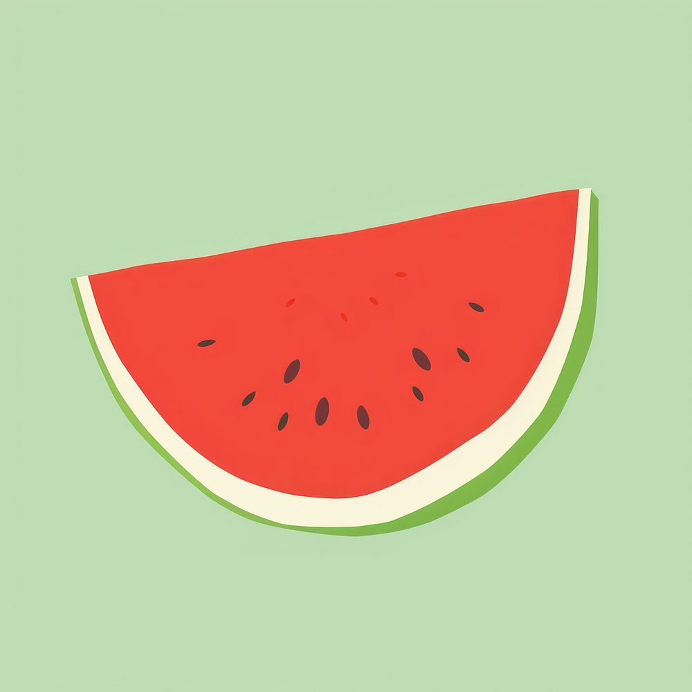 Illustration of a watermelon fruit plant food.