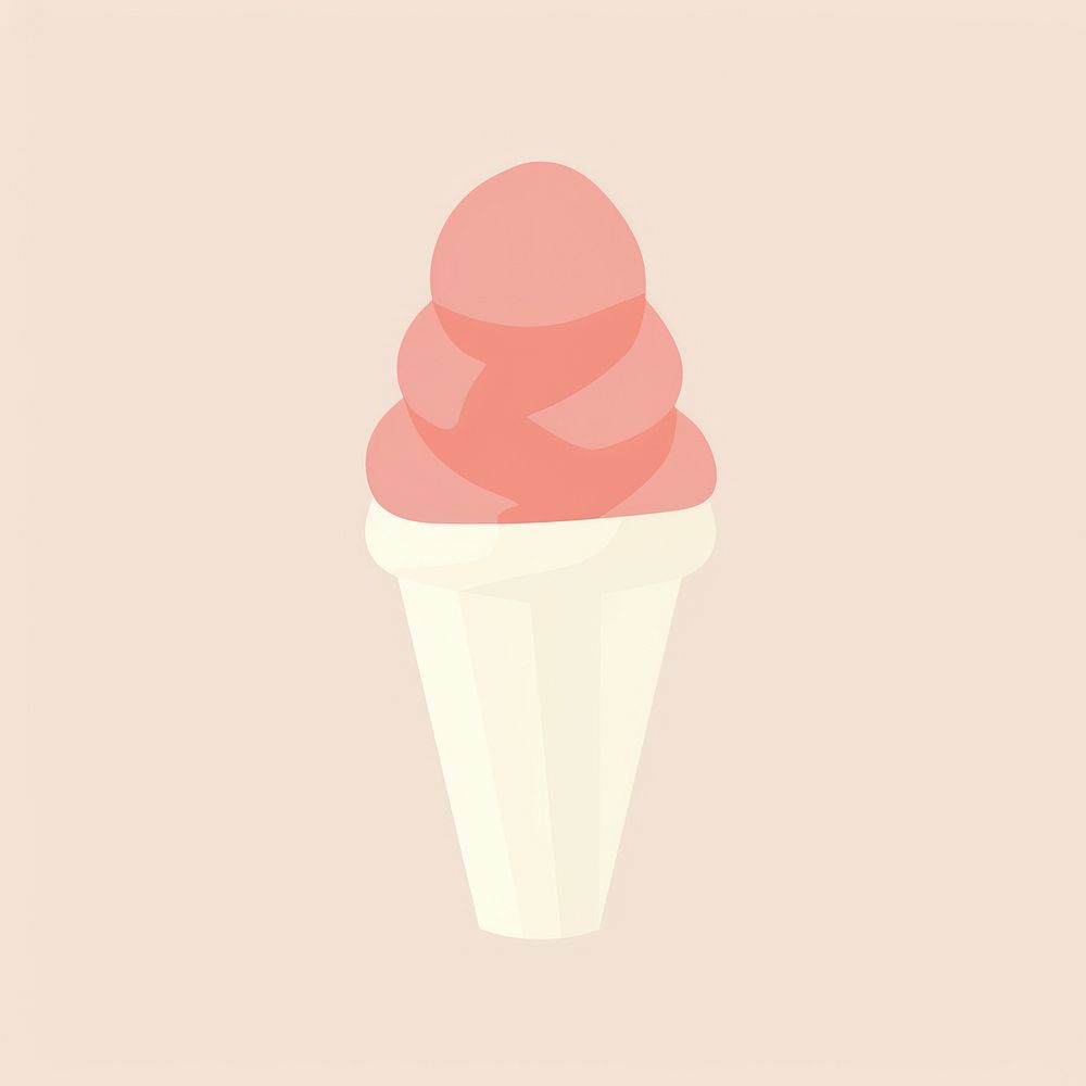 Illustration of an ice cream dessert food cone.