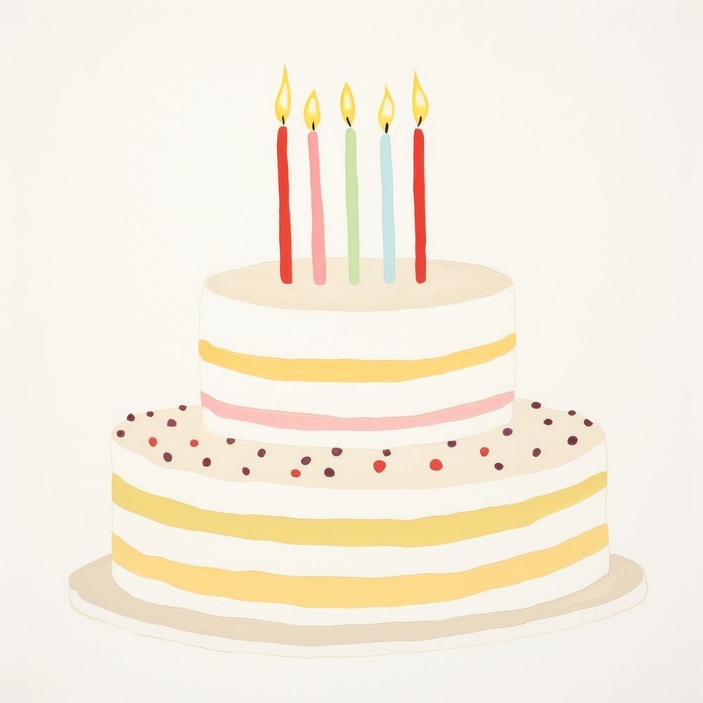 Illustration of birthday cake dessert food anniversary.