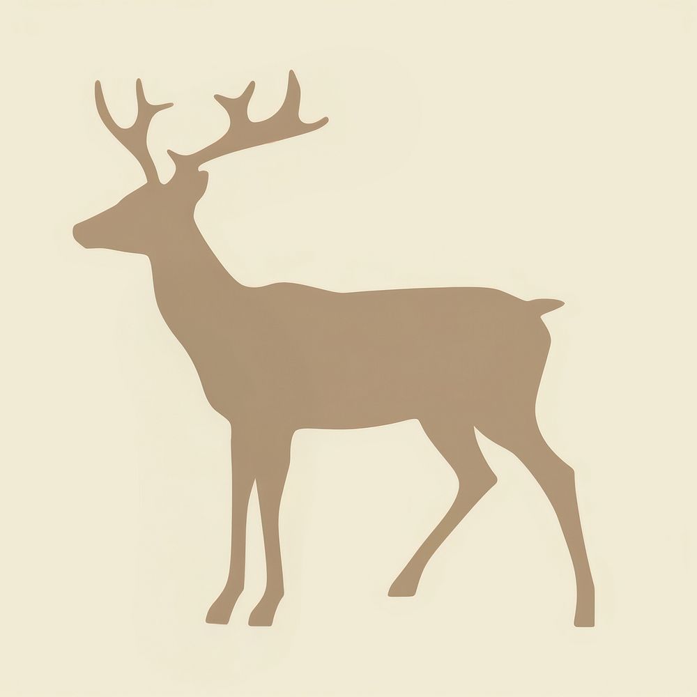 Illustration of deer wildlife animal mammal.