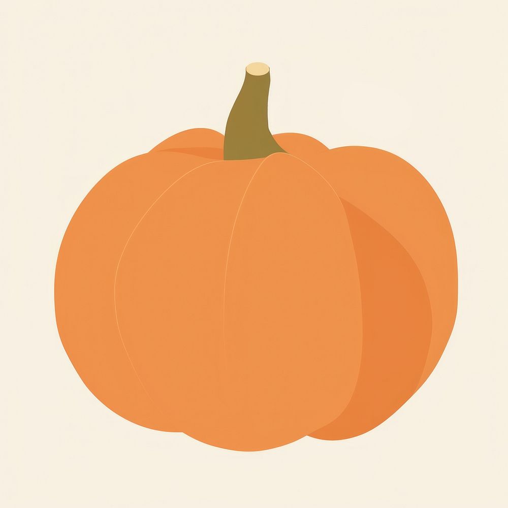 Illustration of pumpkin vegetable plant food.