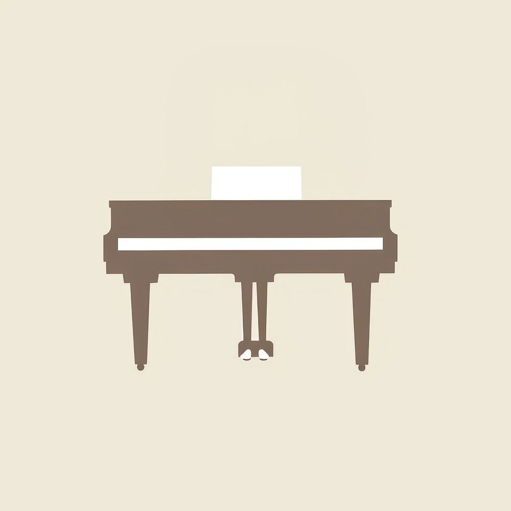 Illustration of piano keyboard harpsichord furniture.