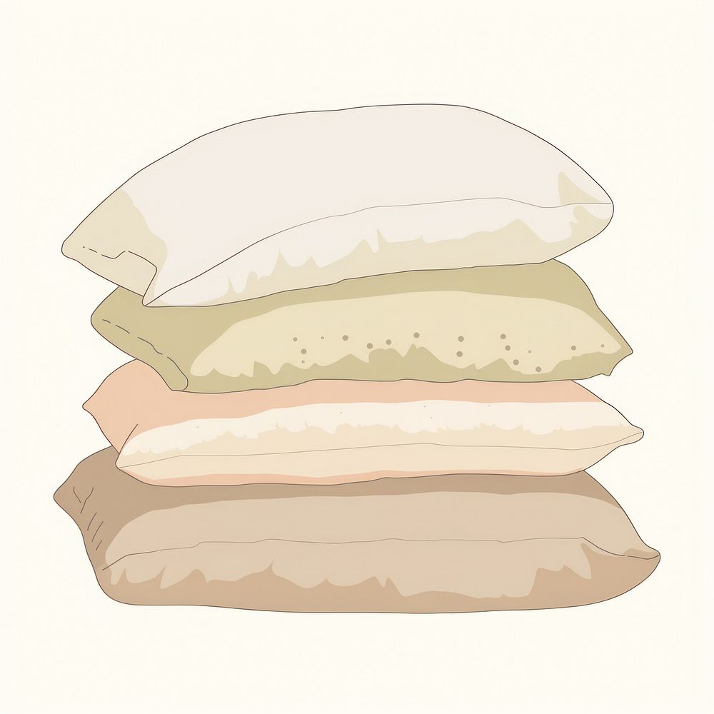 Illustration of pillow furniture cushion blanket.