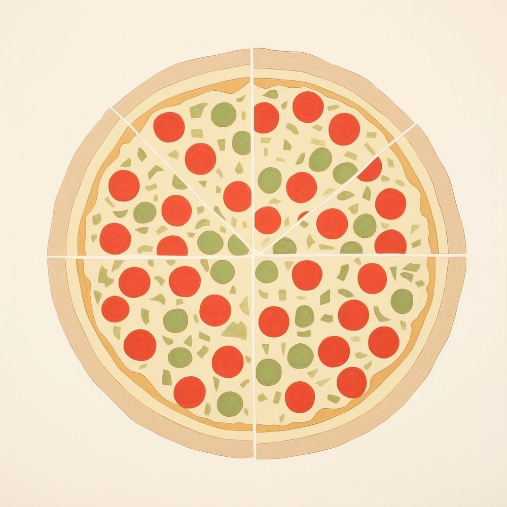 Illustration of pizza pattern food freshness.