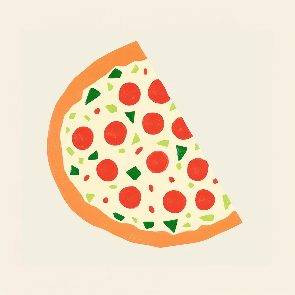 Illustration of pizza food freshness vegetable.