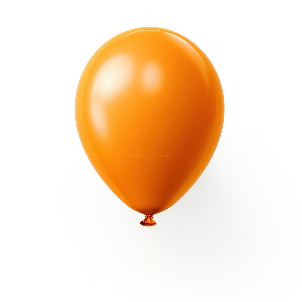 Orange balloon white background celebration anniversary. AI generated Image by rawpixel.