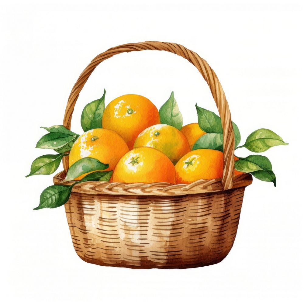 Orange basket clementine fruit.