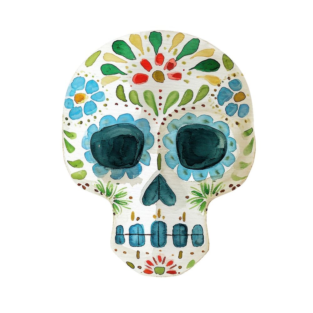 Dia de Muertos skull art celebration creativity.