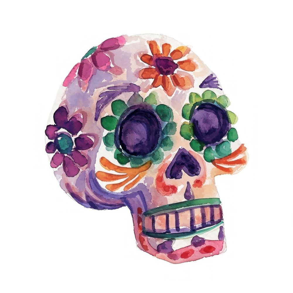 Dia de Muertos skull art representation confectionery.