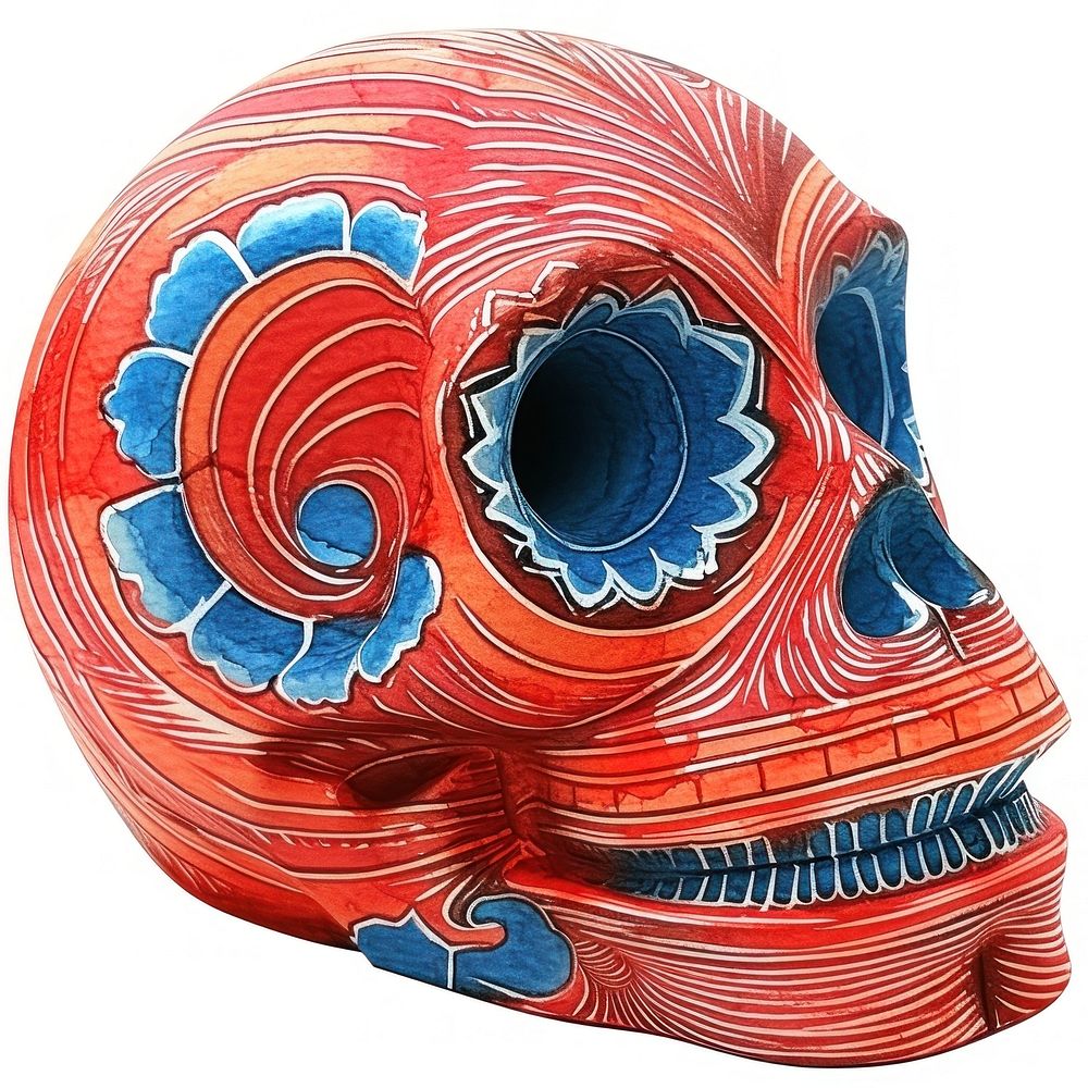 Dia de Muertos skull creativity sculpture headgear.