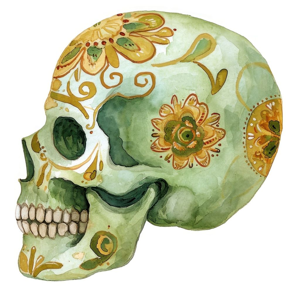 Dia de Muertos skull art representation creativity.