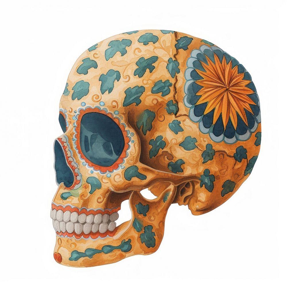 Dia de Muertos skull art representation anthropology.
