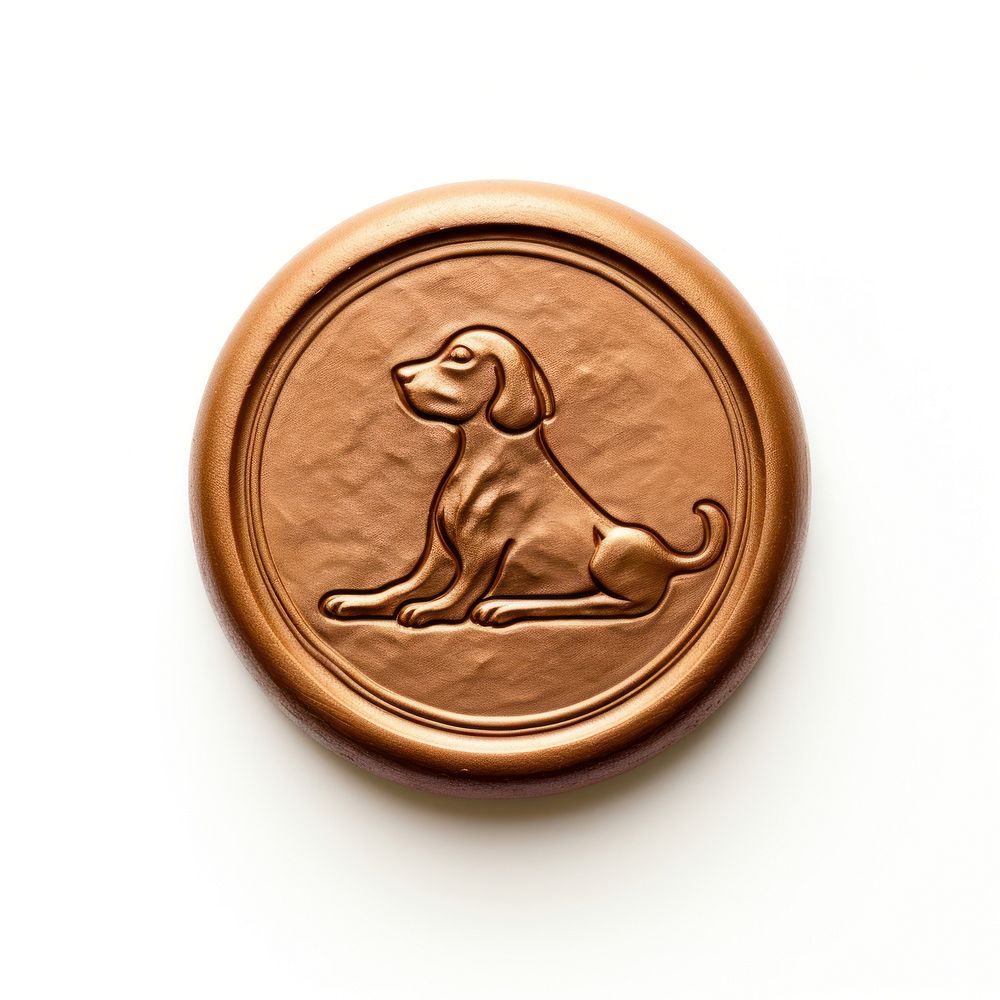 Dog locket bronze seal.
