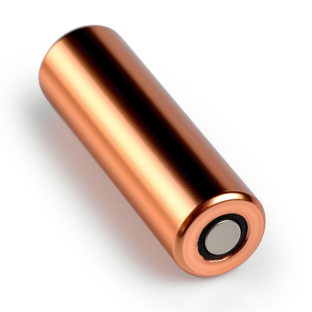 AA battery pack copper bullet white background.