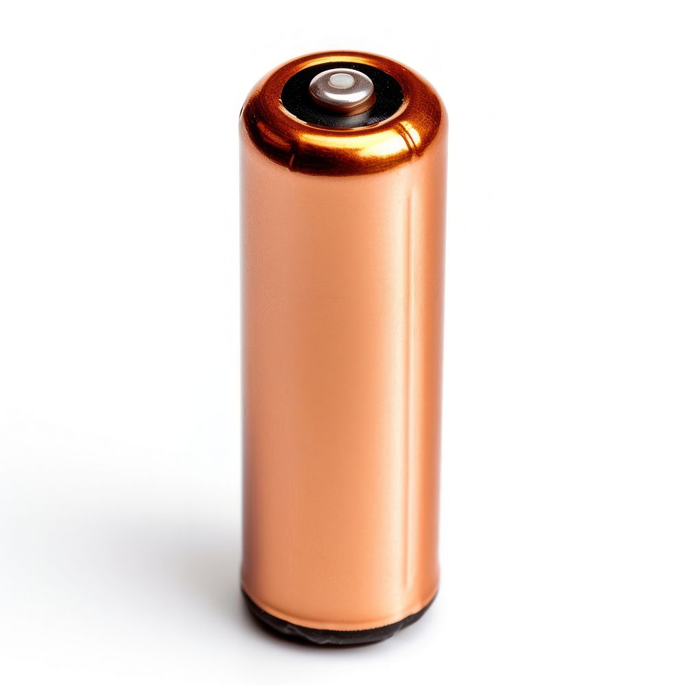 AA battery pack copper white background ammunition.