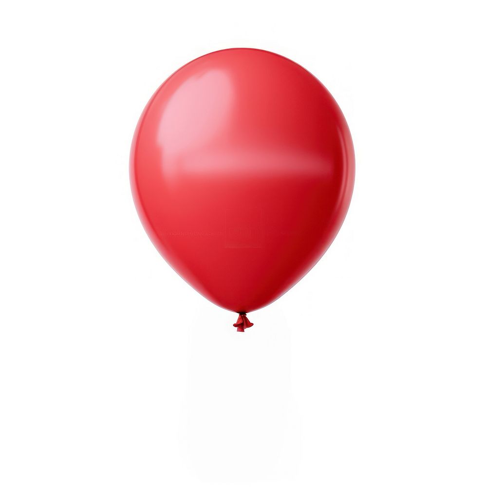 Red balloon white background celebration anniversary. AI generated Image by rawpixel.