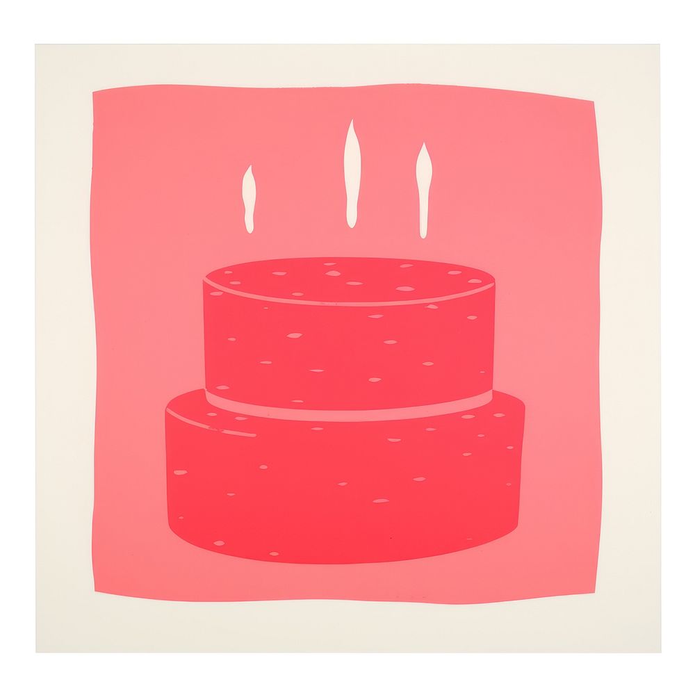 Birthday cake minimalist form dessert candle food.