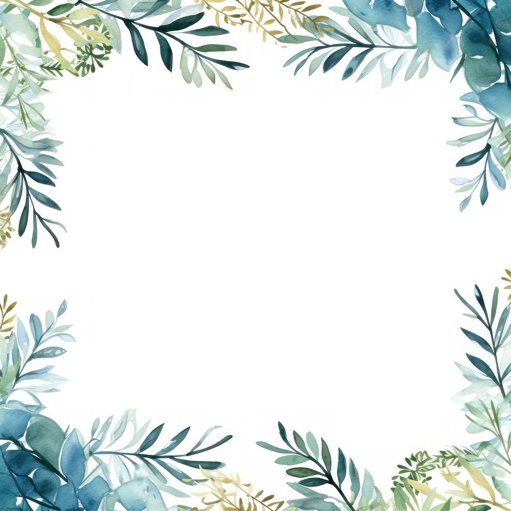 Pine leaves square border pattern backgrounds plant. AI generated Image by rawpixel.
