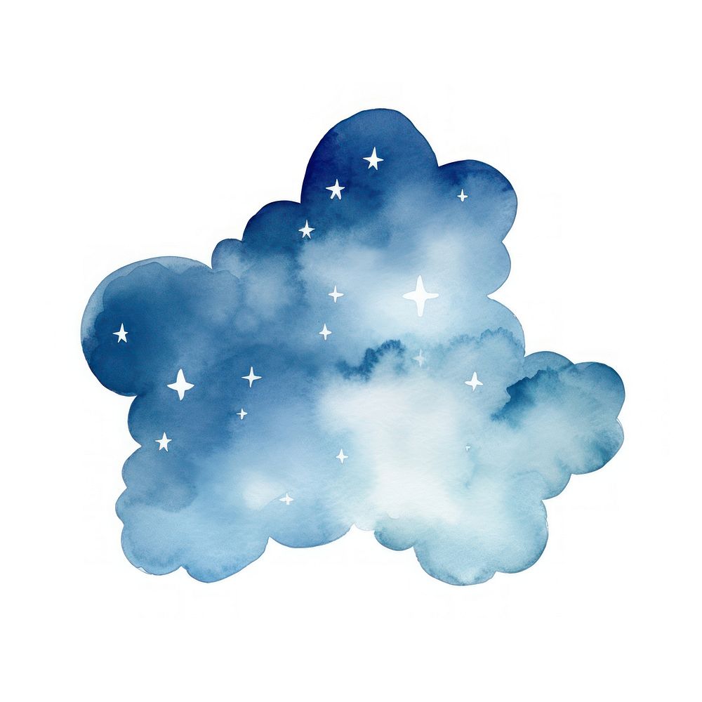 Dark blue cloud backgrounds star sky. AI generated Image by rawpixel.