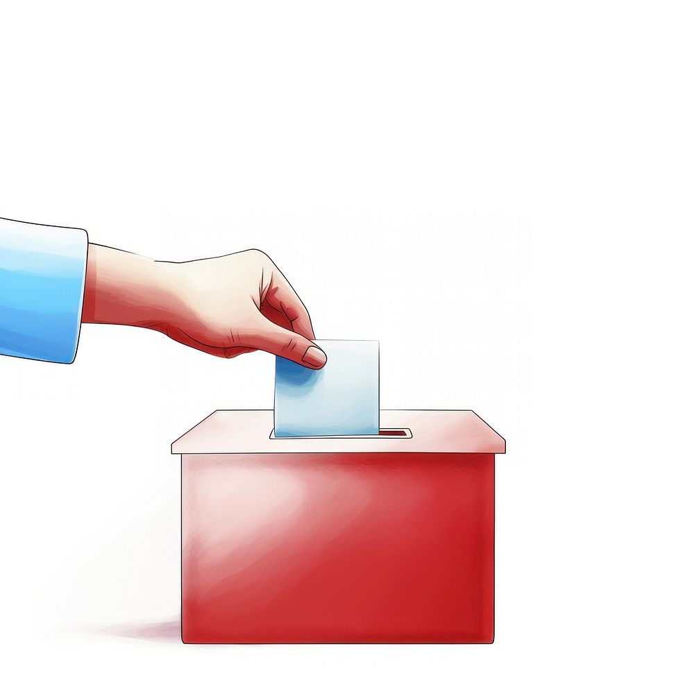 Vote paper hand red. AI generated Image by rawpixel.