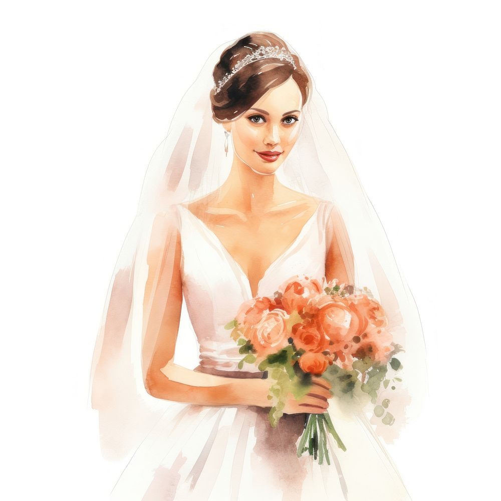 Bride flower fashion wedding. AI generated Image by rawpixel.