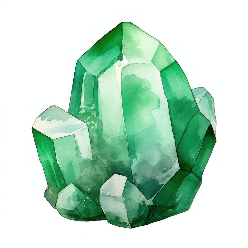 Emerald gemstone mineral crystal.