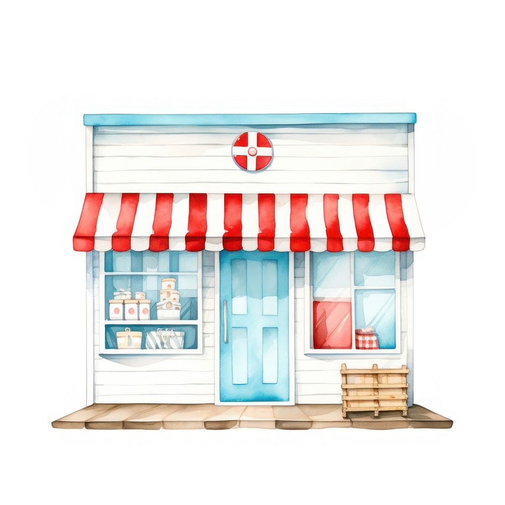 Store awning white background architecture. AI generated Image by rawpixel.