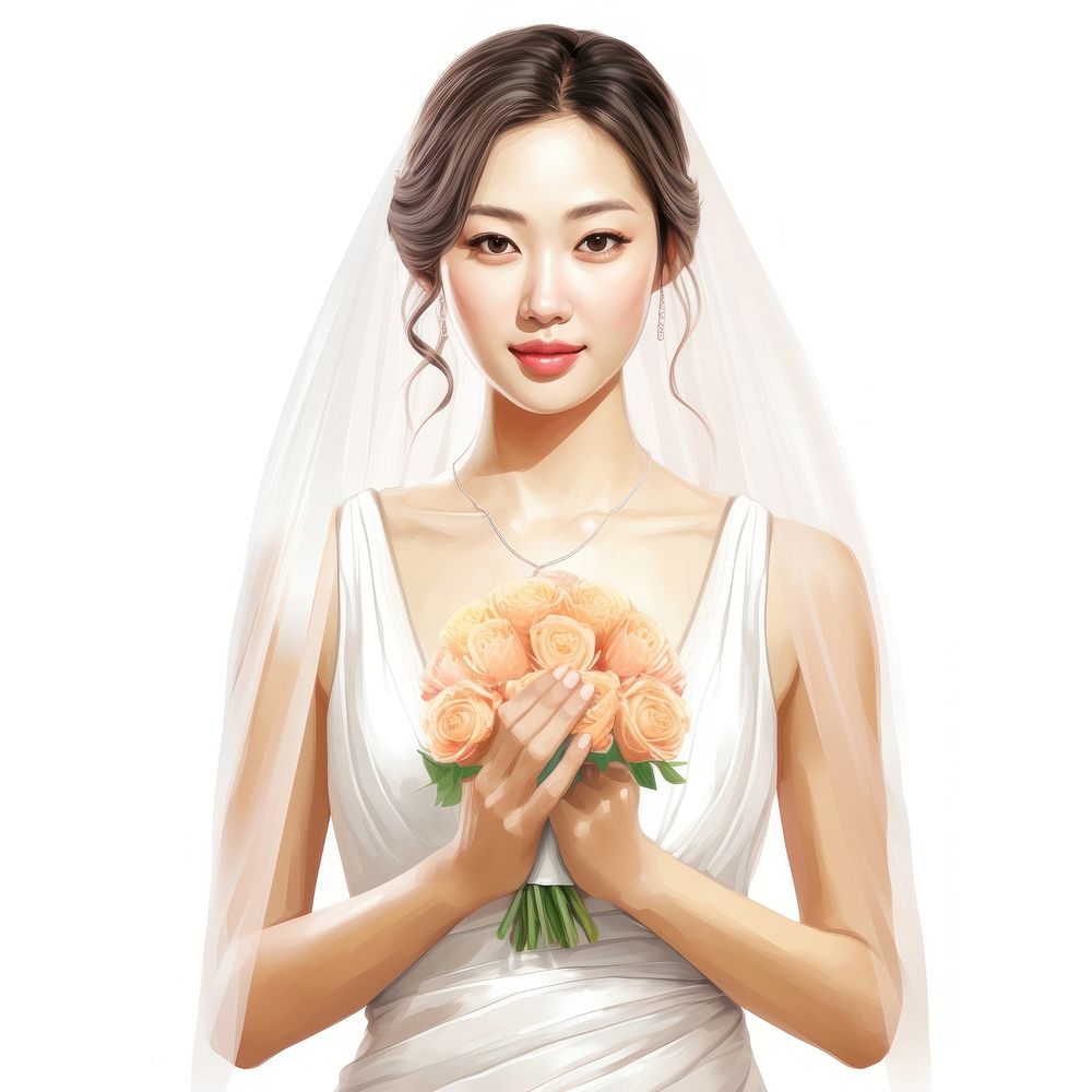 Bride portrait fashion wedding. AI generated Image by rawpixel.